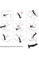 ARMONY - VIBRATORE DILDO E TELECOMANDO PLUG ANALE NERO