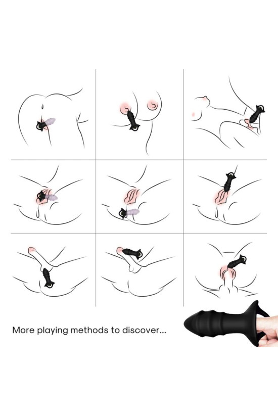 ARMONY - VIBRATORE A DITA KYLIN E TELECOMANDO CON PRESA ANALE NERO