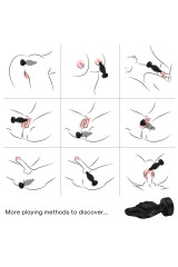 ARMONY - VIBRATORE E PLUG ANALE TELECOMANDO NERO