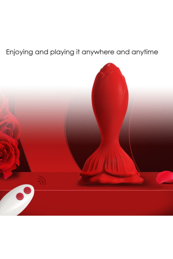 ARMONY - VIBRATORE ROSA E TELECOMANDO PICCOLO PLUG ANALE ROSSO