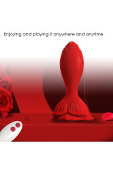 ARMONY - VIBRATORE ROSA E TELECOMANDO PICCOLO PLUG ANALE ROSSO