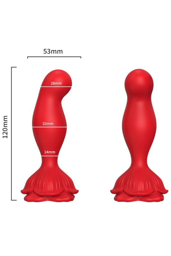 ARMONY - VIBRATORE ROSA E TELECOMANDO PLUG ANALE ROSSO