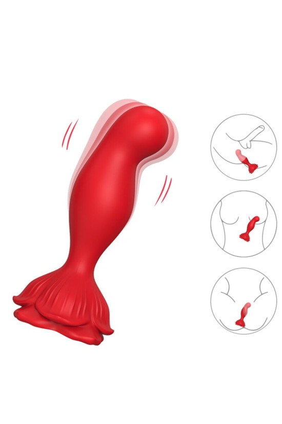 ARMONY - VIBRATORE ROSA E TELECOMANDO PLUG ANALE ROSSO