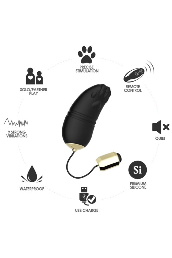 ARMONY - VIBRATORE KITTY EGG G-SPOT TELECOMANDO NERO