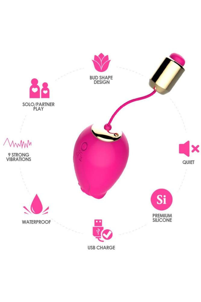 ARMONY - MANDALA EGG VIBRATORE G-SPOT REMOTE CONTROL FUCSIA