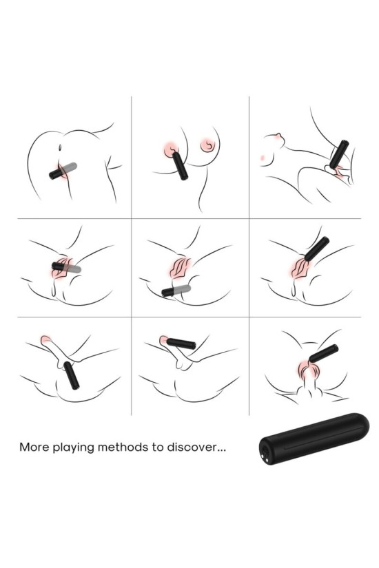 ARMONY - PROIETTILE VIBRATORE TESTATA NERA 2 CM x 8.8 CM