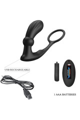 PRETTY LOVE - ANELLO ANALE E VIBRATORE WARREN BLACK