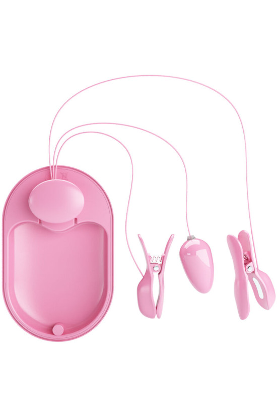 PRETTY LOVE - SCATOLA A SORPRESA PINZETTE PER ELETTROSTIMOLAZIONE ROSA