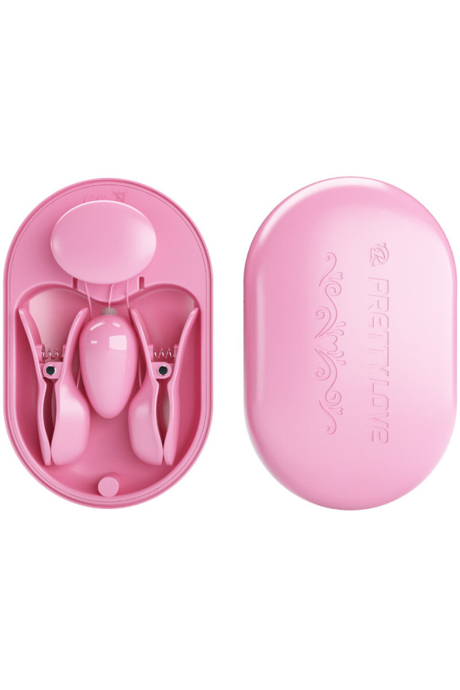 PRETTY LOVE - SCATOLA A SORPRESA PINZETTE PER ELETTROSTIMOLAZIONE ROSA
