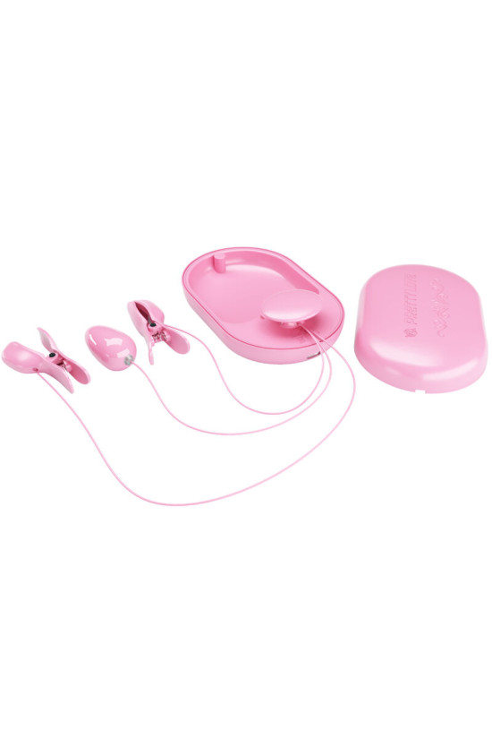 PRETTY LOVE - SCATOLA A SORPRESA PINZETTE PER ELETTROSTIMOLAZIONE ROSA