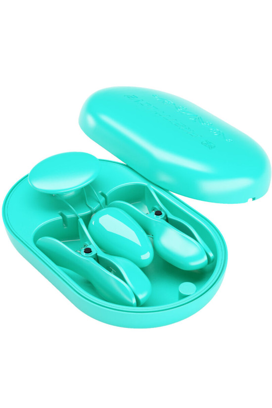 PRETTY LOVE - SCATOLA A SORPRESA PINZETTE PER ELETTROSTIMOLAZIONE BLU