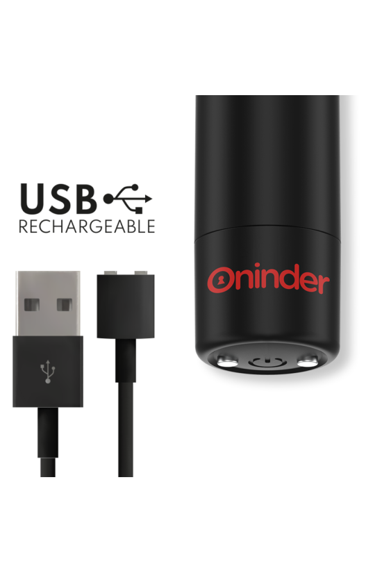 ONINDER - BERLIN VIBRATORE BULLET NERO 9 MODALITÀ 8