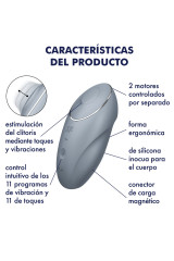 SATISFYER - TAP & CLIMAX 1 VIBRATORE LAY-ON GRIGIO