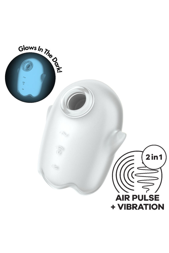 SATISFYER - GHOST AIR PULSE & VIBRATORE BIANCO