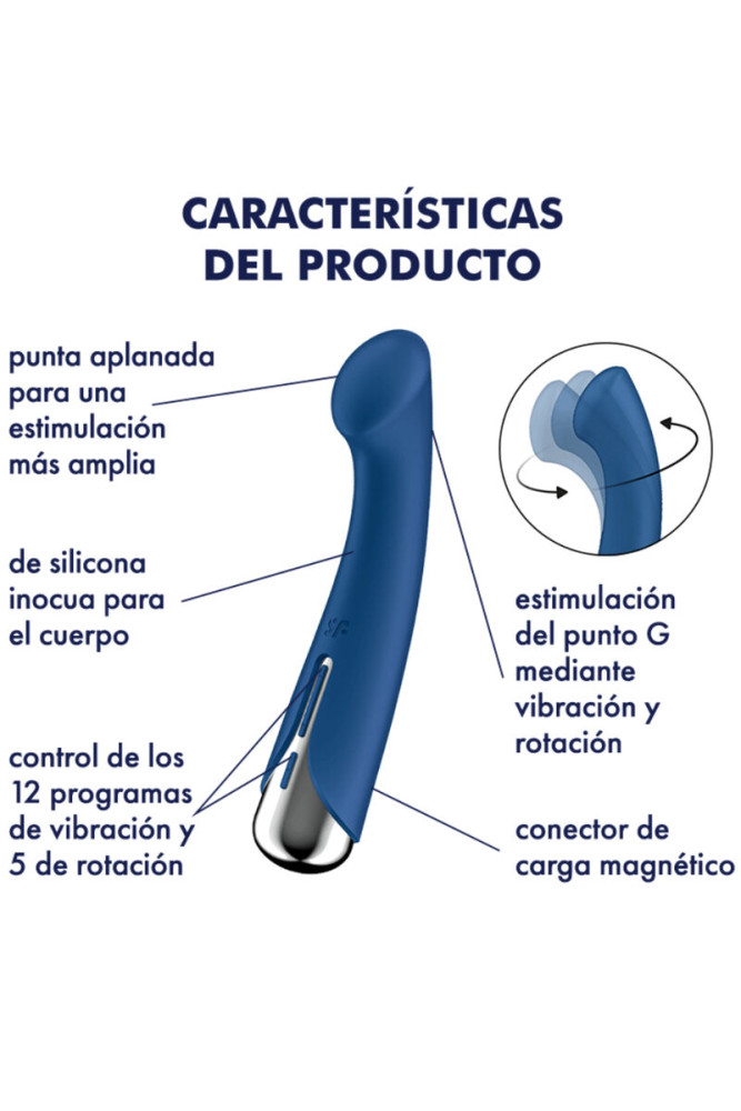 SATISFYER - SPINNING G-SPORT 1 VIBRATORE ROTATORE BLU