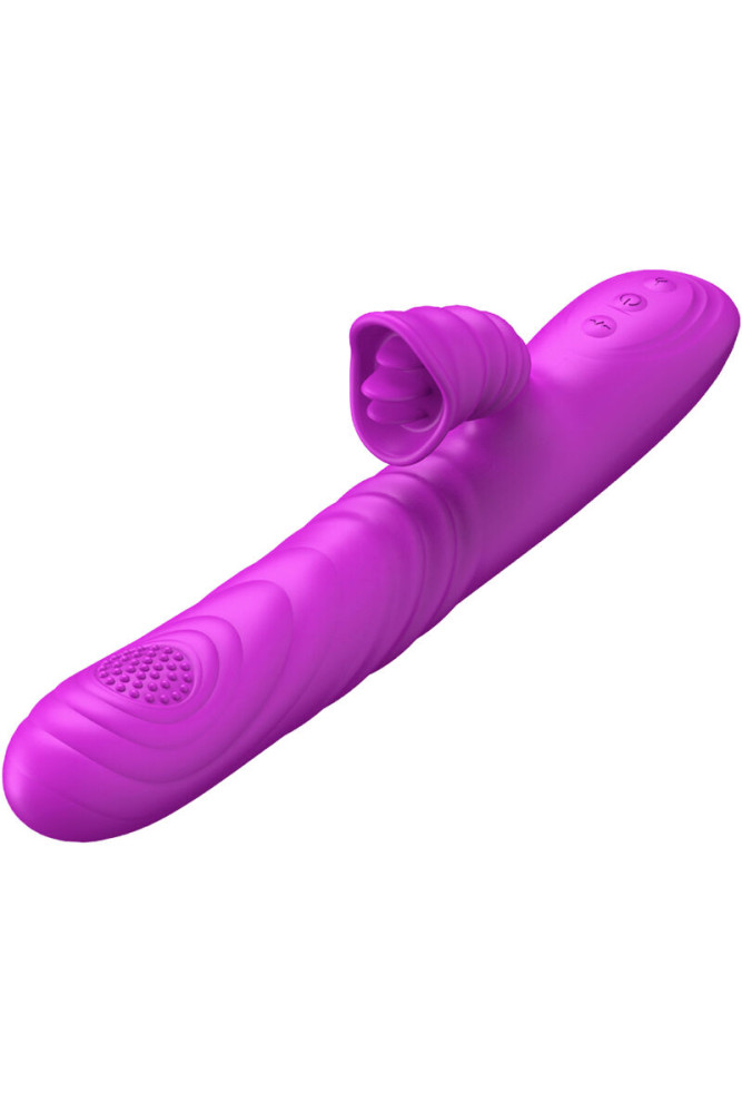 ARMONY - VIBRATORE MULTIFUNZIONE ANGELIA CON EFFETTO CALORE STIMOLANTE LINGUA VIOLA