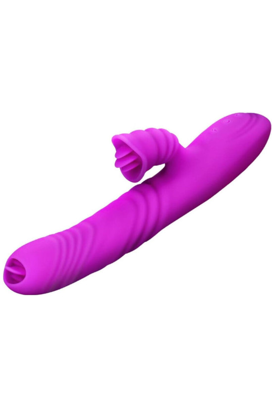 ARMONY - ANGELIA VIBRATORE MULTIFUNZIONE DOPPIA LINGUA VIOLA EFFETTO CALORE