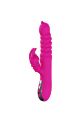 ARMONY - VIBRATORE MULTIFUNZIONE RABBIT DOUBLE TONGUE FUCSIA EFFETTO CALORE