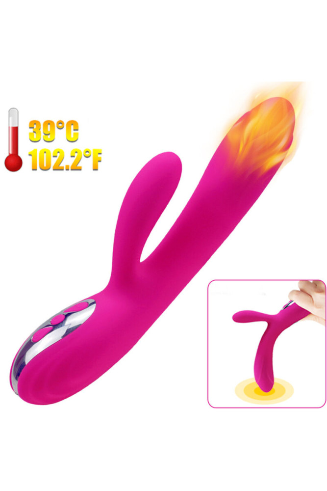 ARMONY - VIBRATORE E STIMOLATORE FLESSIBILE CON EFFETTO CALORE FUCSIA