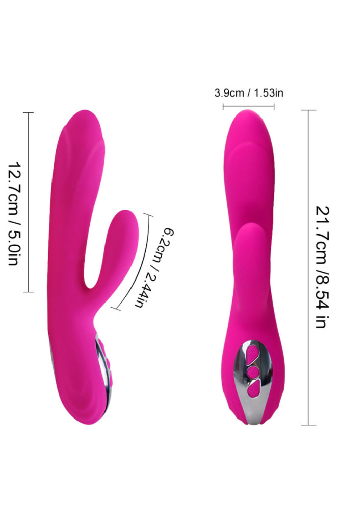 ARMONY - VIBRATORE E STIMOLATORE FLESSIBILE CON EFFETTO CALORE FUCSIA