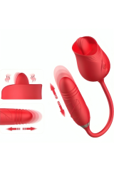 ARMONY - VIBRATORE DI FIORI DELIZIOSI E SPINTA CON LINGUA ROSSA