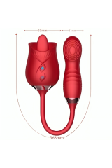 ARMONY - VIBRATORE DI FIORI DELIZIOSI E BUMPING CON LINGUA ROSSA