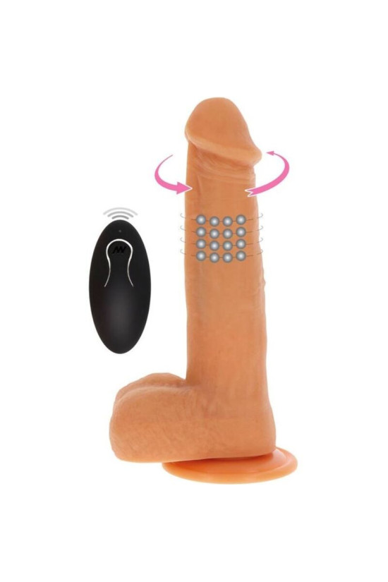 GET REAL - PELLE DILDO VIBRANTE CON PERLINE ROTANTI