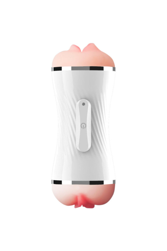 ARMONY - MASTURBATORE VIBRATORE DOPPIO PER VAGINA E BOCCA BIANCO