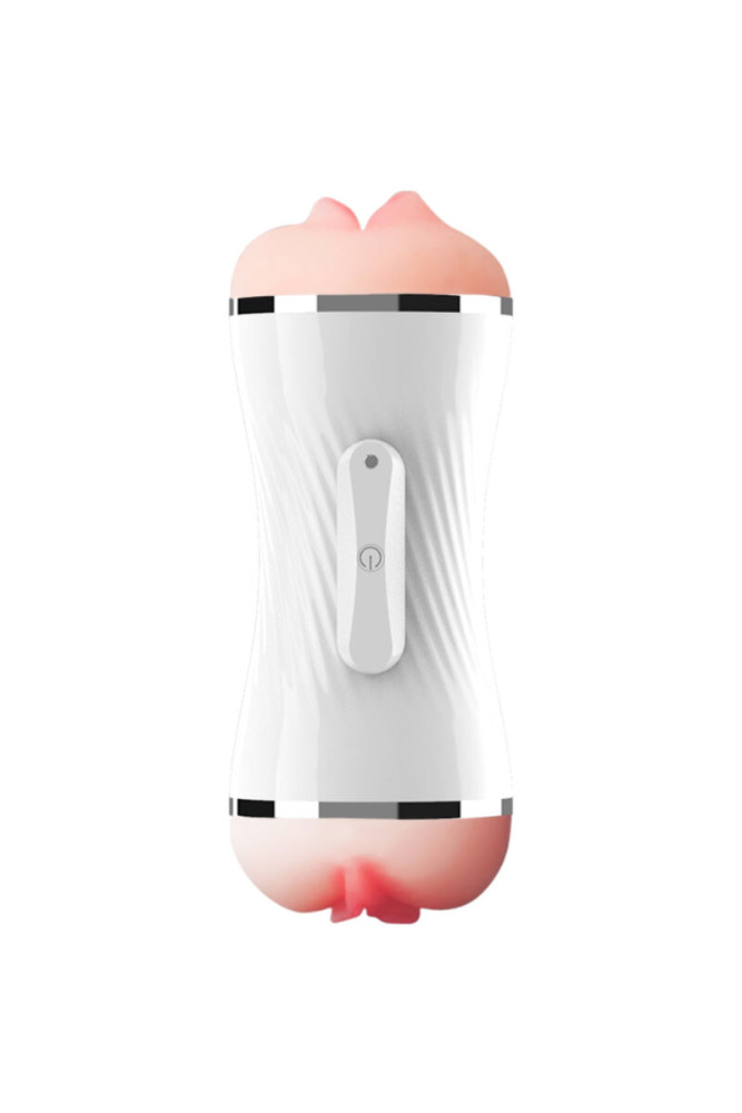 ARMONY - MASTURBATORE VIBRATORE DOPPIO PER VAGINA E BOCCA BIANCO