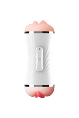 ARMONY - MASTURBATORE VIBRATORE DOPPIO PER VAGINA E BOCCA BIANCO