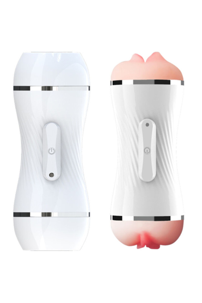 ARMONY - MASTURBATORE VIBRATORE DOPPIO PER VAGINA E BOCCA BIANCO