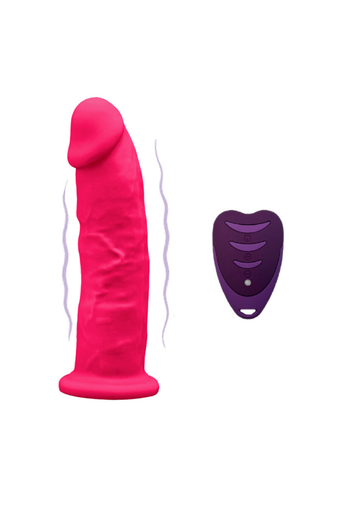 SILEXD - MODELLO PENE REALISTICO 2 ROSA + TELECOMANDO LRS 17 CM