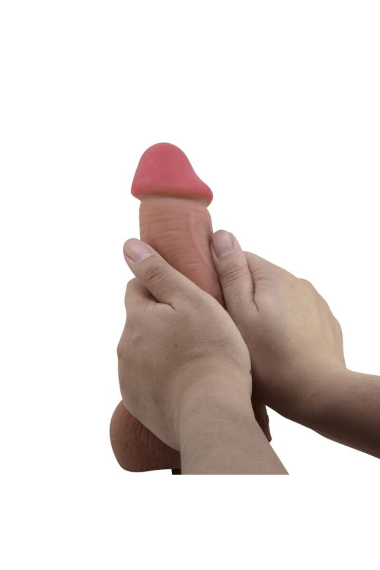 PRETTY LOVE - DILDO REALISTICO SLIDING SKIN SERIES CON VENTOSA SCORREVOLE DELLA PELLE MARRONE 23