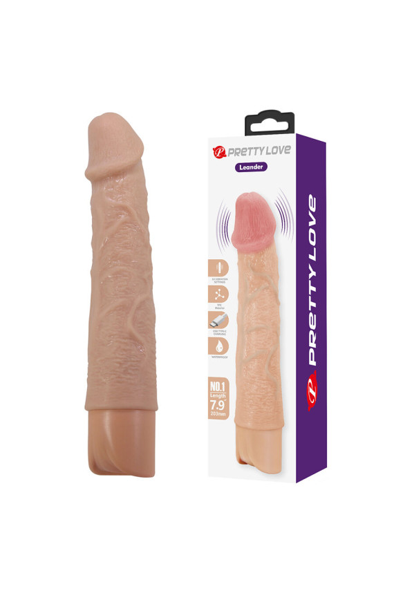 PRETTY LOVE - LEANDER VIBRATORE REALISTICO FLESSIBILE