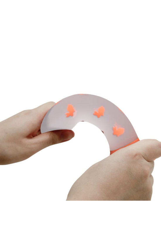 PRETTY LOVE - DILDO MAGICO NIGHTFALL SENZA VIBRAZIONI ARANCIO LUMINOSO