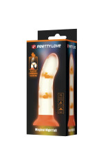 PRETTY LOVE - DILDO MAGICO NIGHTFALL SENZA VIBRAZIONI ARANCIO LUMINOSO