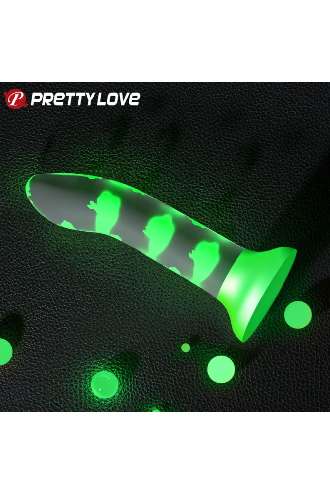 PRETTY LOVE - DILDO MAGICO NIGHTFALL SENZA VIBRAZIONI VERDE LUMINOSO