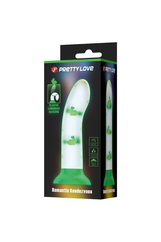 PRETTY LOVE - DILDO MAGICO NIGHTFALL SENZA VIBRAZIONI VERDE LUMINOSO