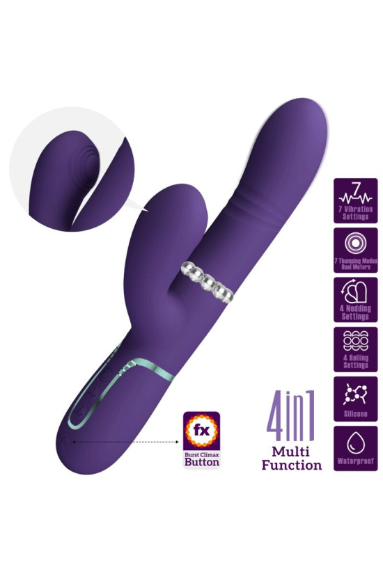 PRETTY LOVE - VIBRATORE MULTIFUNZIONE G-SPOT VIOLA