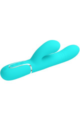 PRETTY LOVE - VIBRATORE MULTIFUNZIONE G-SPOT VERDE ACQUA
