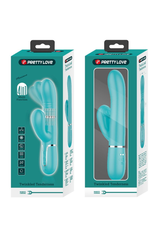 PRETTY LOVE - VIBRATORE MULTIFUNZIONE G-SPOT VERDE ACQUA
