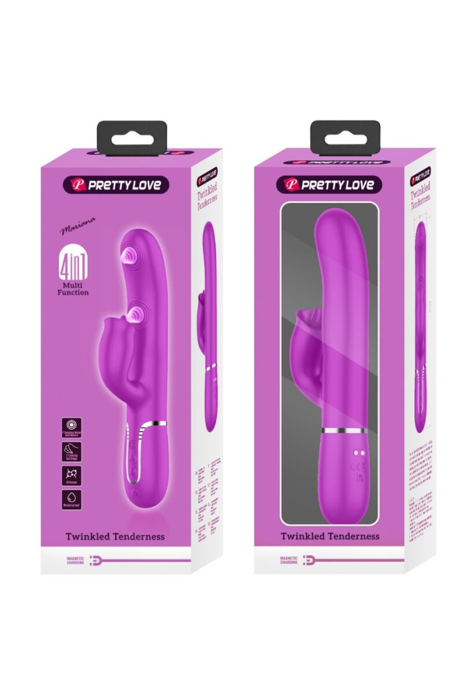 PRETTY LOVE - VIBRATORE CONIGLIO CON LICING FUCSIA