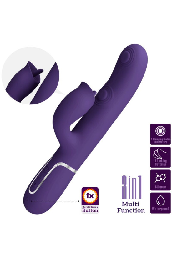 PRETTY LOVE - VIBRATORE CONIGLIO CON VIOLA DA LECCARE