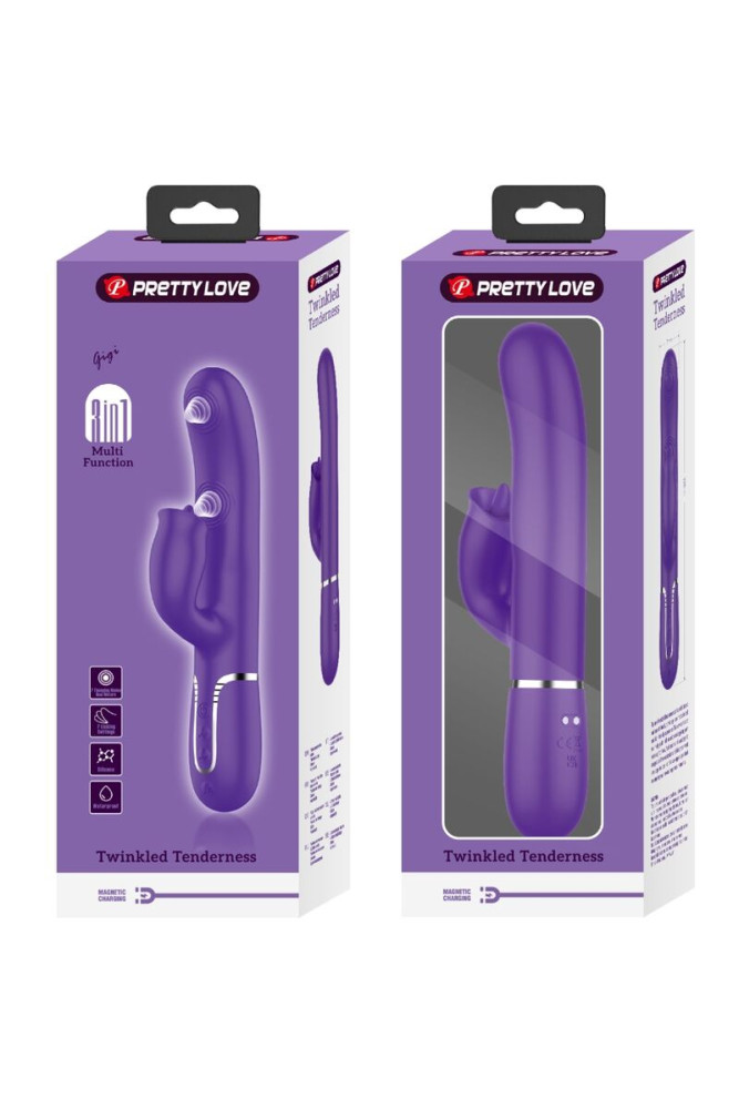PRETTY LOVE - VIBRATORE CONIGLIO CON VIOLA DA LECCARE