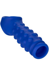 CALEXOTICS - ADMIRAL COPERTURA PER PENE CON PERLINE IN SILICONE LIQUIDO BLU