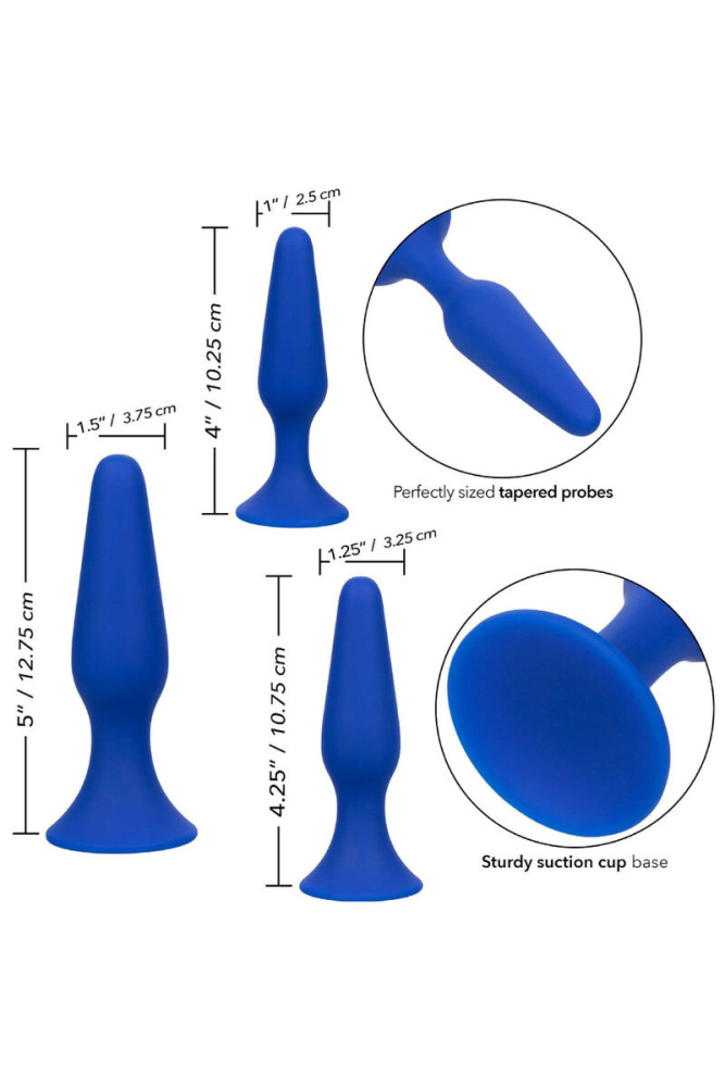 CALEXOTICS - ADMIRAL KIT 3 PLUG ANALI BLU