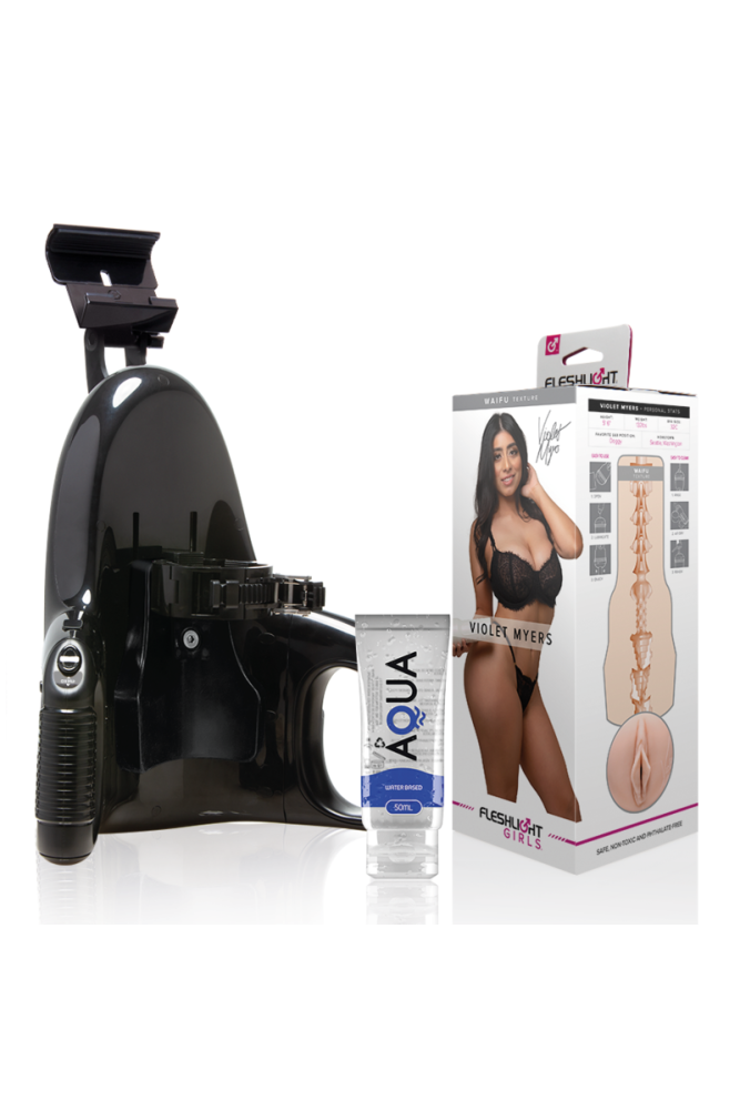 FLESHLIGHT - VIOLA MYERS WAIFU + LANCIO UNIVERSALE + LUBRIFICANTE AQUA QUALITÀ 50 ML