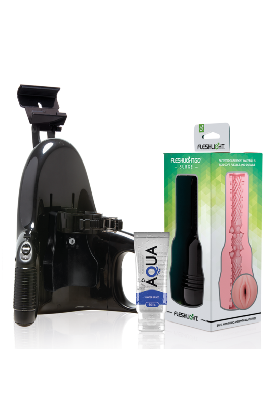FLESHLIGHT - GO PINK LADY SURGE VAGINA + LANCIO UNIVERSALE + LUBRIFICANTE DI QUALITÀ AQUA 50 ML