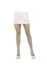 LEG AVENUE - COLLANT A RETE IN LYCRA BLU