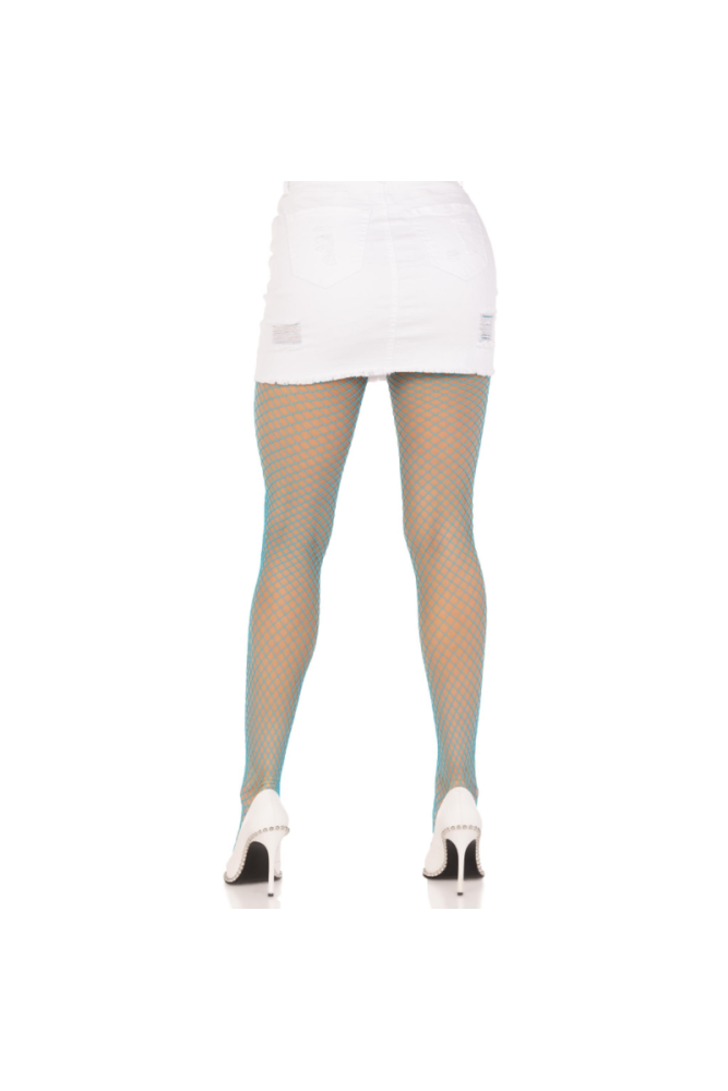 LEG AVENUE - COLLANT A RETE IN LYCRA BLU